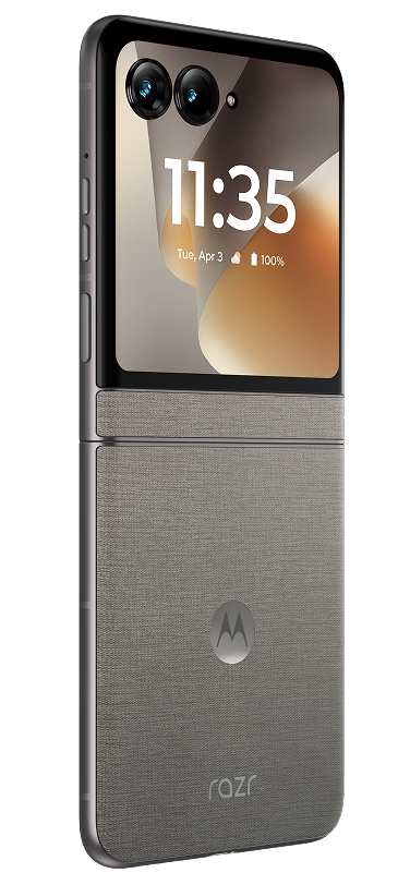 Motorola razr グレー折りたたみ式スマートフォン モトローラ初！横折りスマホ「motorola razr fold」のデザインはこんな